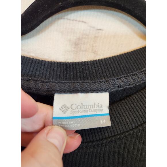 Columbia Men's Black Solid Crew Neck Long Sleeve Pullover Sweatshirt Size Medium - Picture 3 of 6